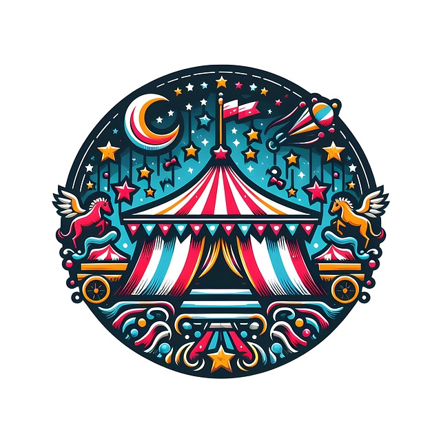 Free ai generated circus carousel illustration