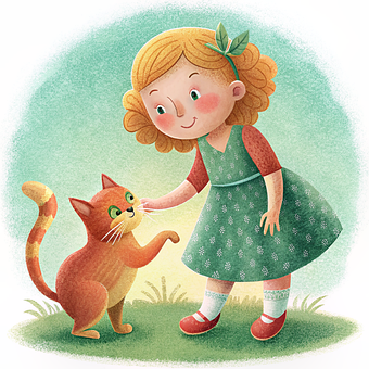 Free Ai Generated Little Girl illustration and picture