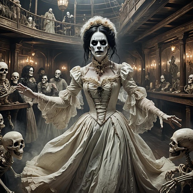 Free ai generated gothic bride illustration