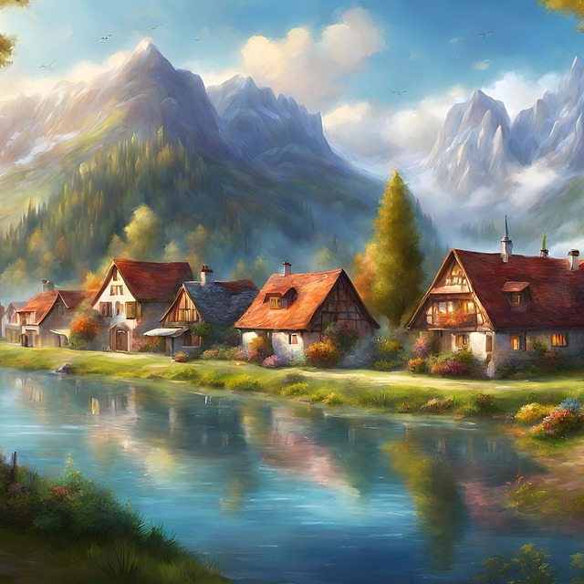 Free Enchanted City Village illustration and picture