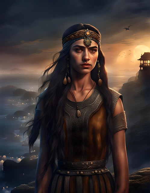 Free ai generated woman nature illustration