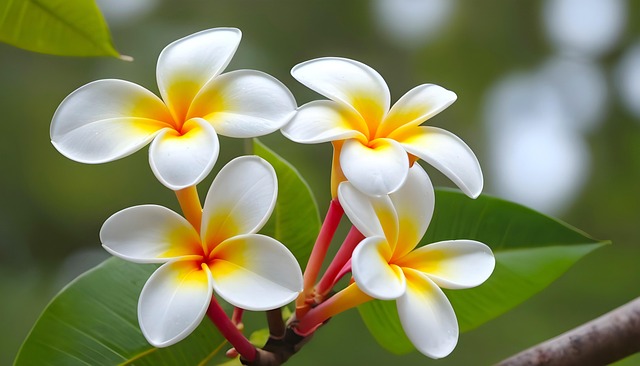 Free ai generated frangipani plumeria illustration