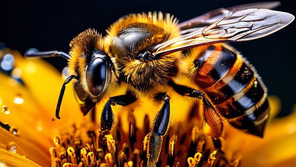 Free Ai Generated Bee illustration and picture