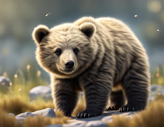 Free ai generated bear forest illustration