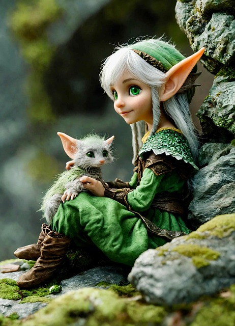 Free ai generated elf fantasy illustration