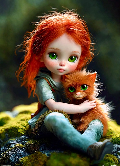 Free ai generated fantasy girl illustration