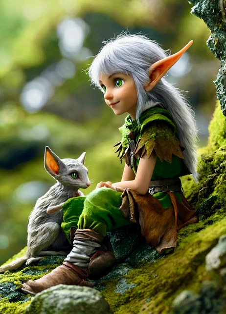 Free ai generated elf fantasy illustration
