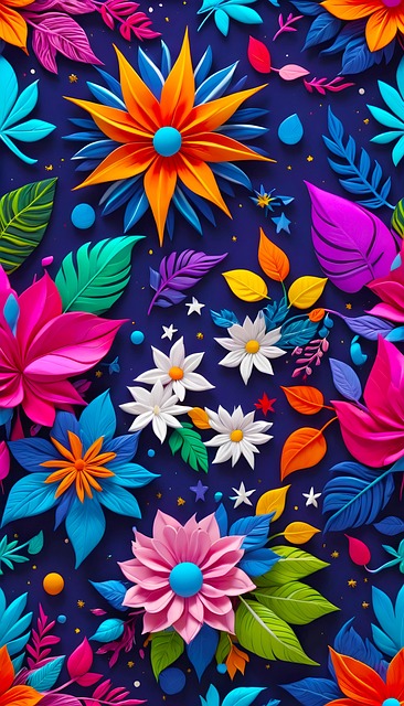 Free ai generated floral flowers illustration