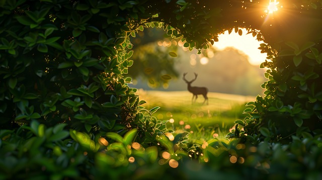 Free ai generated hedge deer illustration