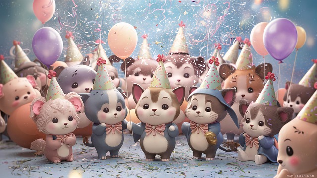 Download free HD stock image of Ai Generated Happy Birthday Free ai generated happy birthday party illustration