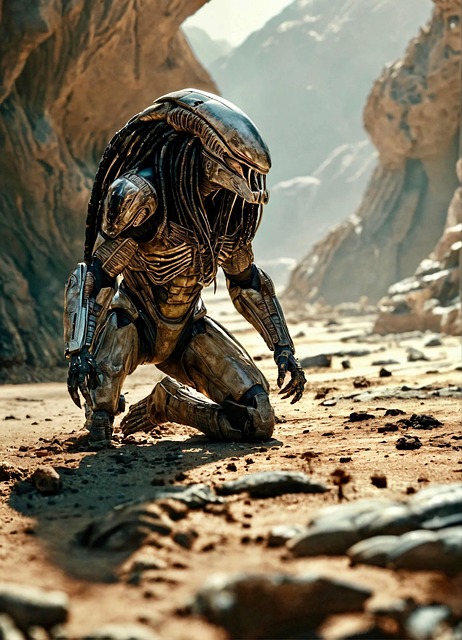 Free ai generated predator alien illustration