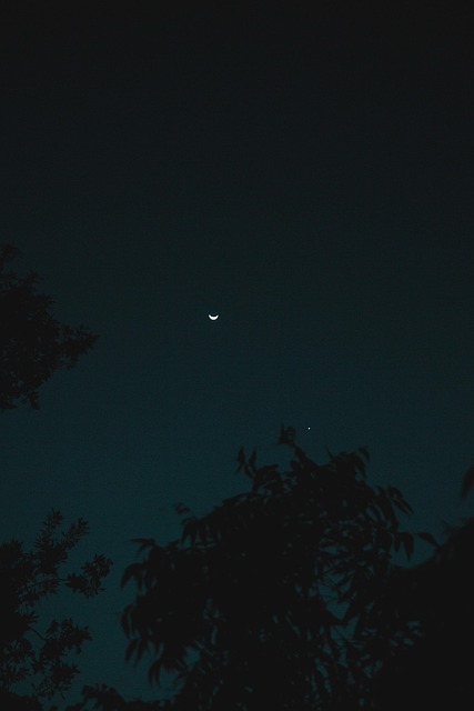 Cielo, Atardecer, Estrellas, Noche, Luna