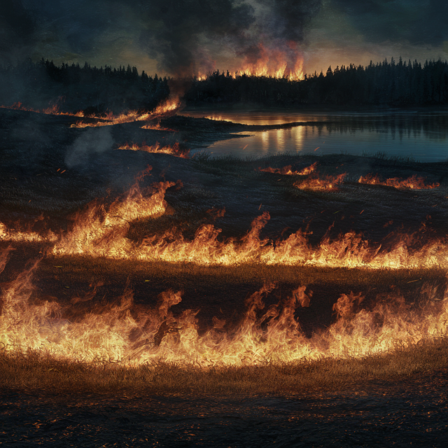Free fire wildfire burning illustration