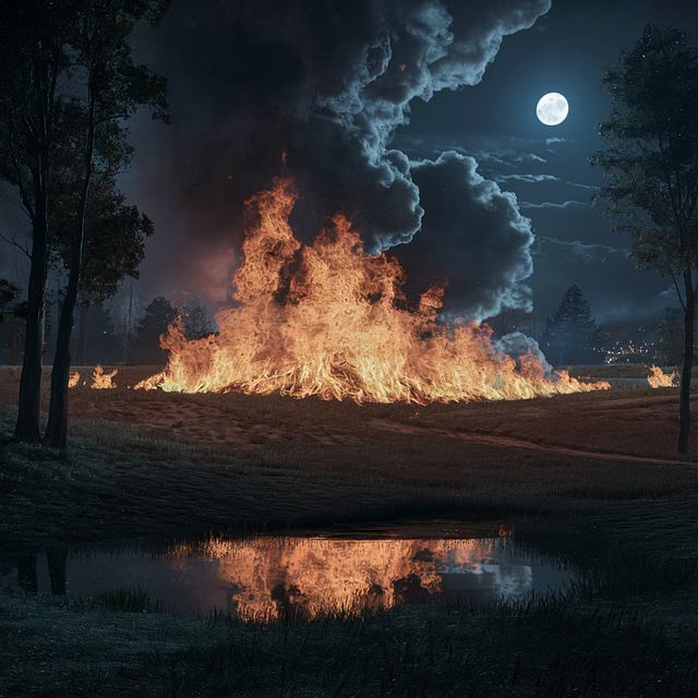 Free fire wildfire burning illustration