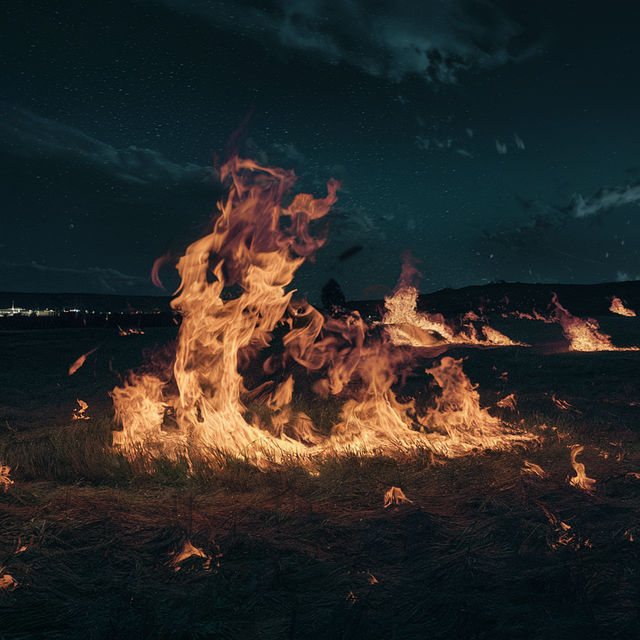Free fire wildfire burning illustration