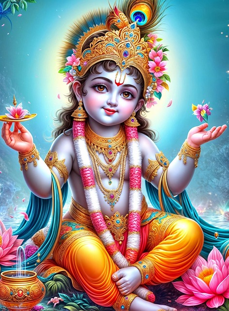 Free Ai Generated Krishna illustration and picture