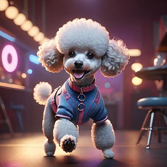 Free Ai Generated Poodle illustration and picture