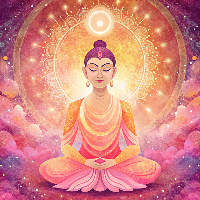 Free meditation mindfulness luna illustration
