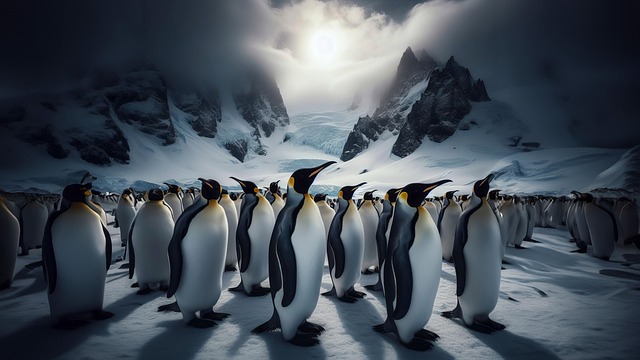 Free penguins antarctica bird illustration