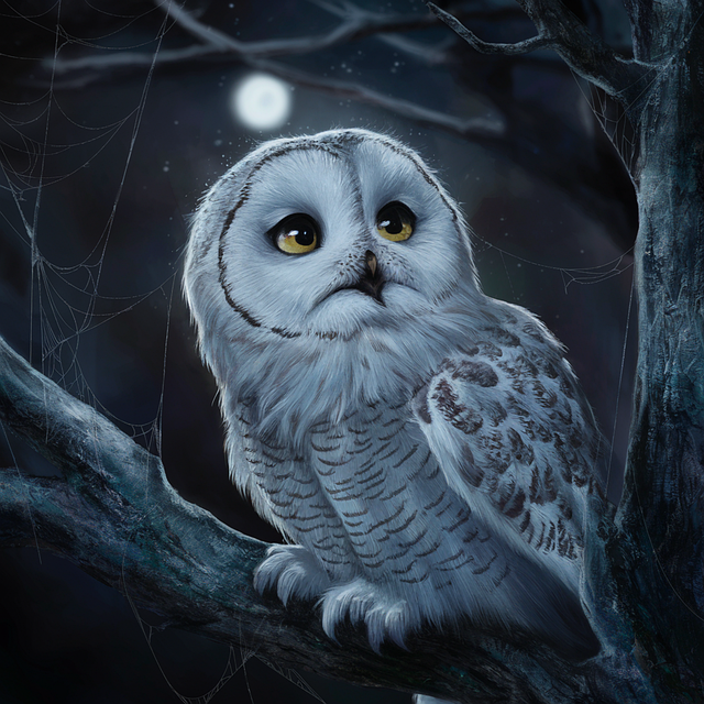 Free ai generated snowy owl owl illustration