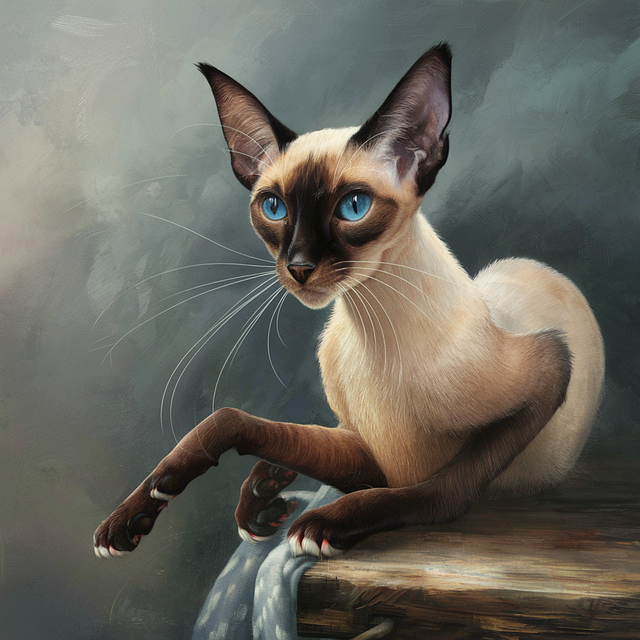 Free ai generated pet siamese illustration