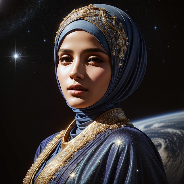 Free woman hijab veil illustration