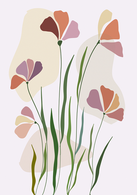 Download free HD stock image of Flowers Nature Free flowers nature pastel illustration