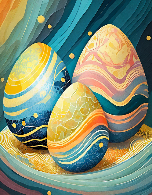 Free ai generated eggs easter illustration