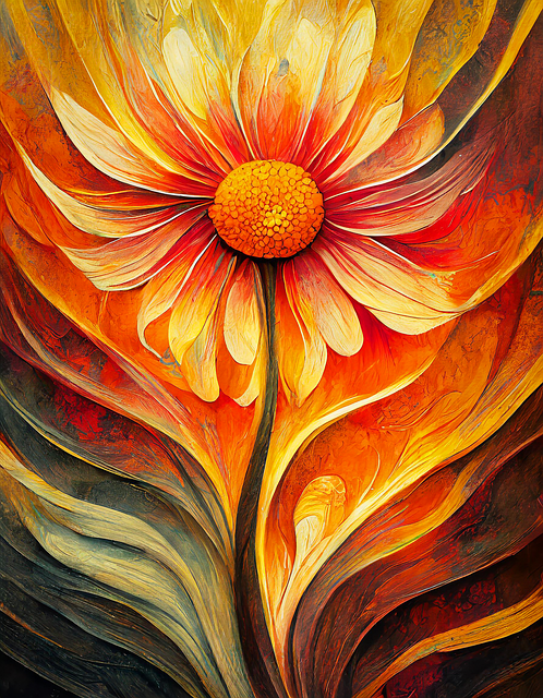 Free ai generated flower art illustration