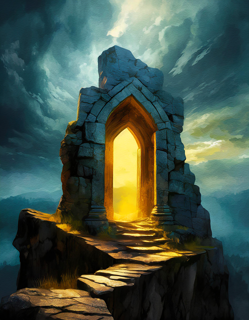 Download free HD stock image of Ai Generated Portal Free ai generated portal tunnel illustration