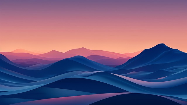 Free ai generated waves mountains illustration