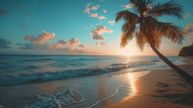 Free ai generated beach island illustration