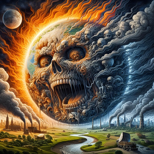 Download free HD stock image of Ai Generated Earth Free ai generated earth disaster illustration