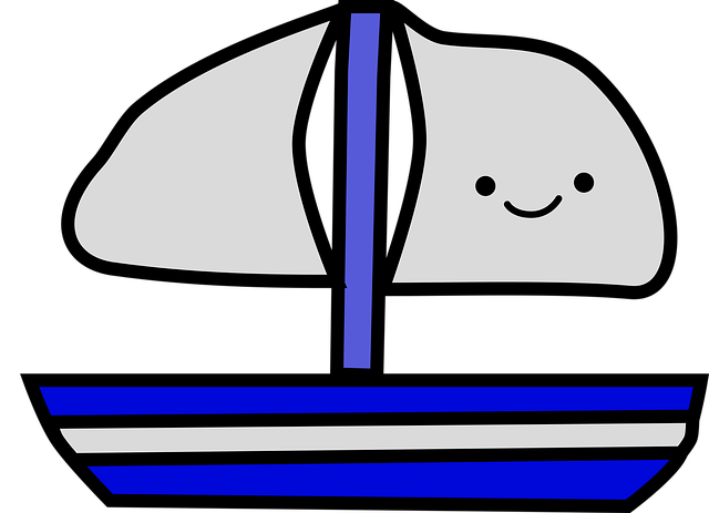 Free Blue Boat vector and picture