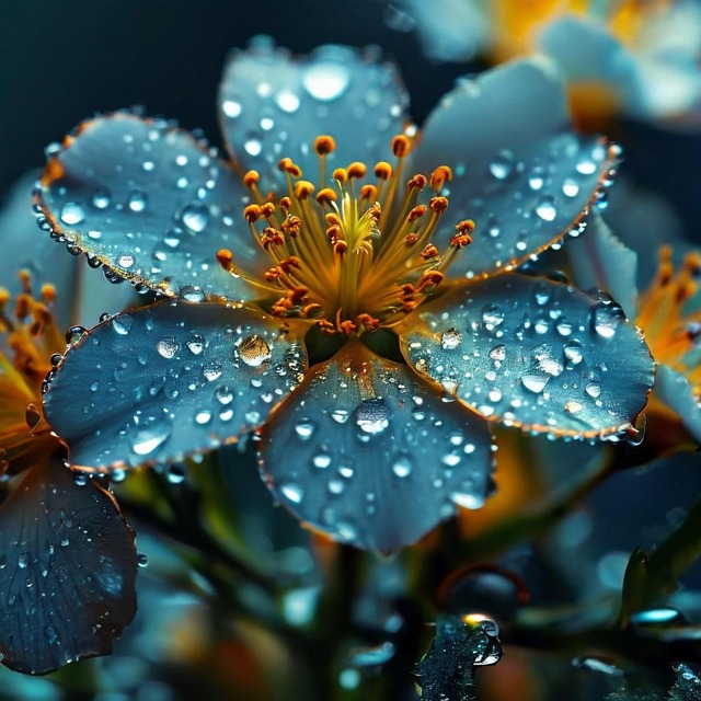 Ai Generiert, Blume, Regen, Wasser