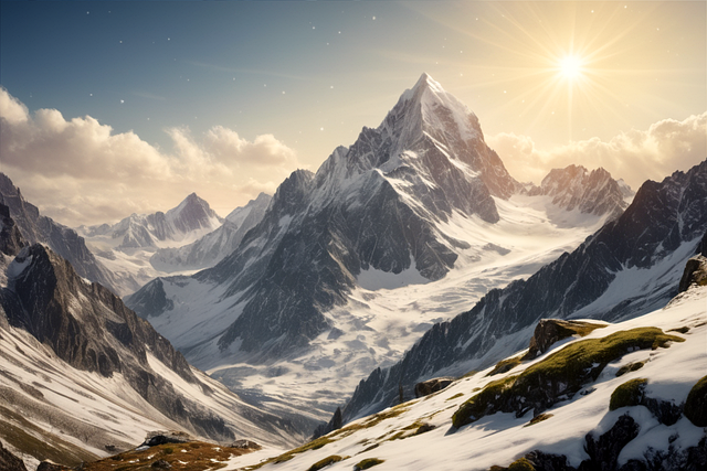 Download free HD stock image of Ai Generated Mountains Free ai generated mountains alps illustration