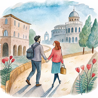 Free Ai Generated Lovers illustration and picture