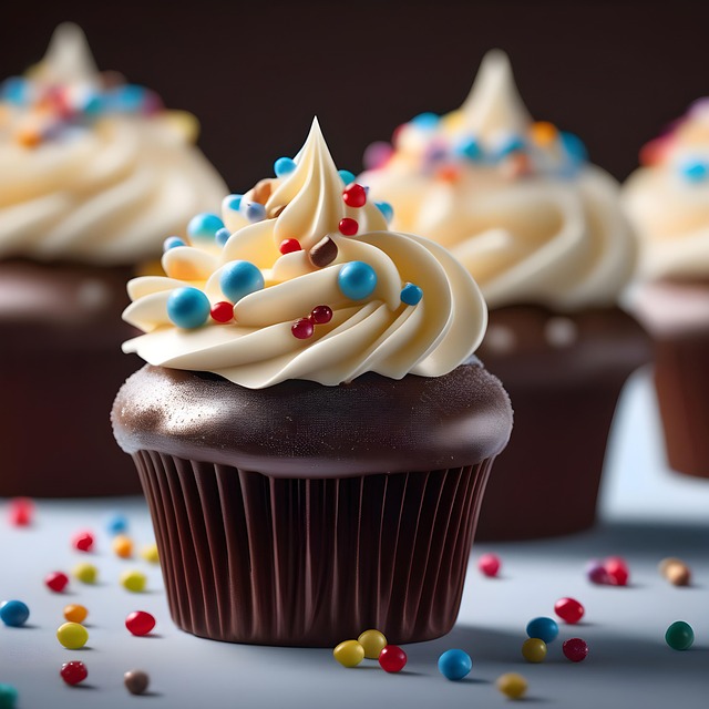 Free ai generated cupcake muffin illustration