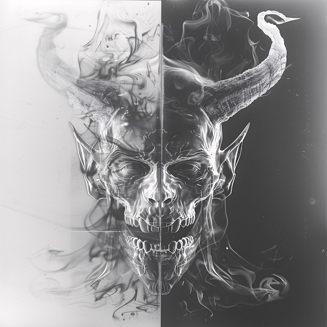 Free x-ray demon creature illustration