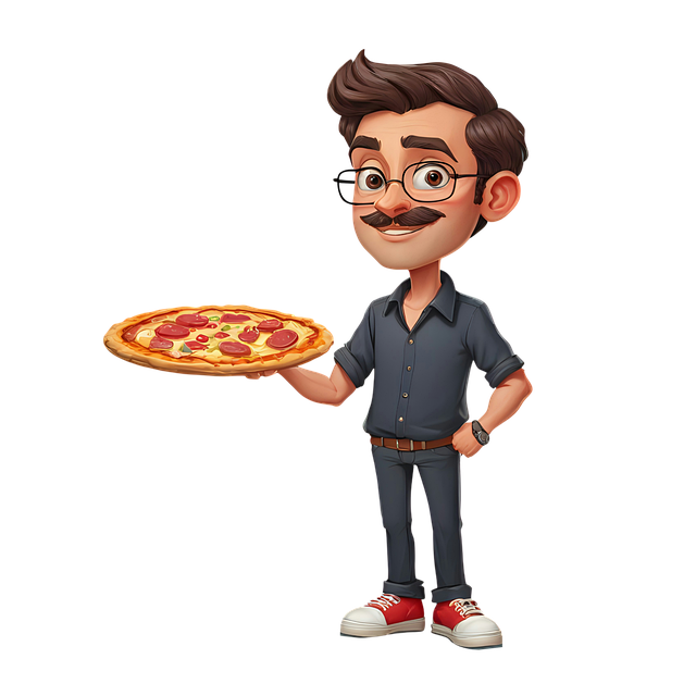 Ai Gerado, Pizza, Homem, Delicioso