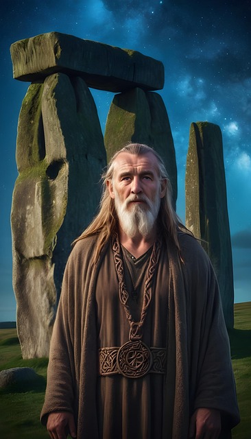 Free ai generated druid stonehenge illustration