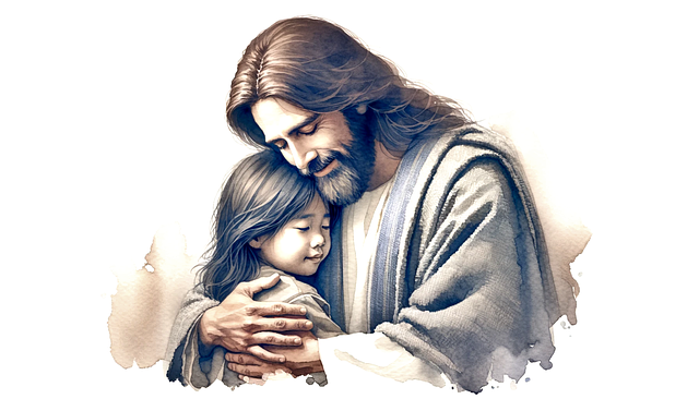 Free ai generated jesus kid illustration