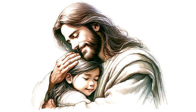 Free ai generated jesus kid illustration