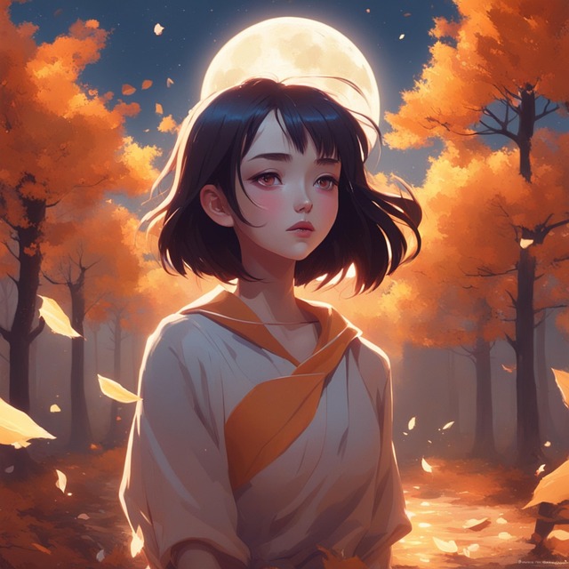 Free ai generated woman trees illustration