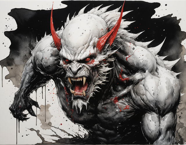 Free ai generated monster blood lust illustration