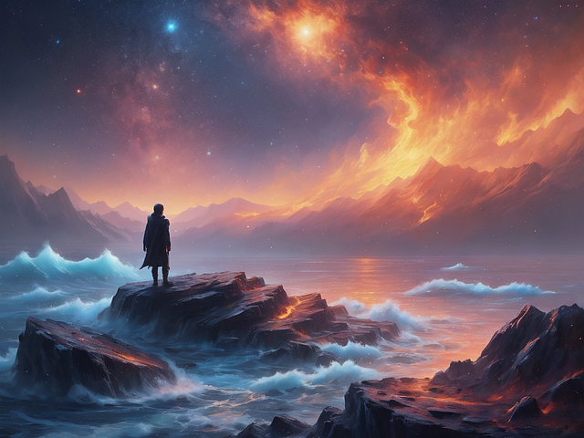 Free ai generated planet silhouette illustration