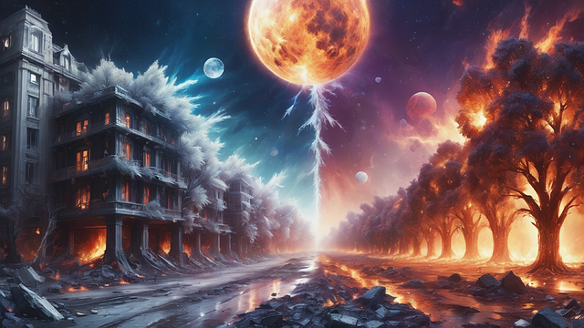 Free ai generated disaster sky illustration