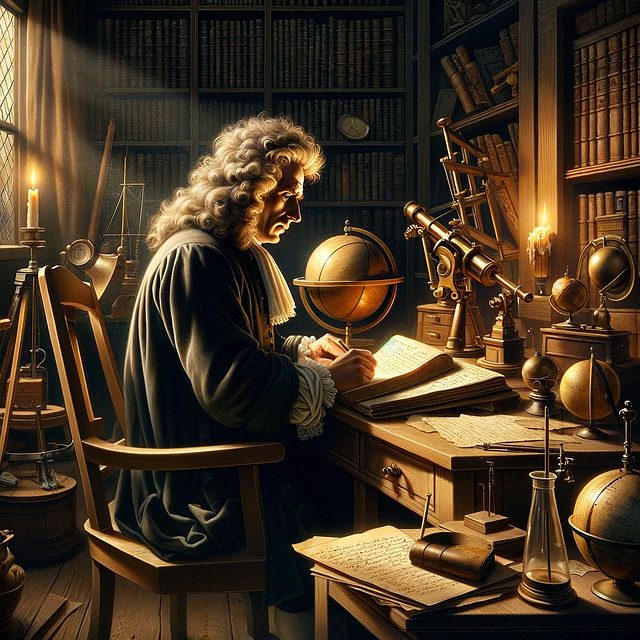 Free ai generated newton experiment illustration