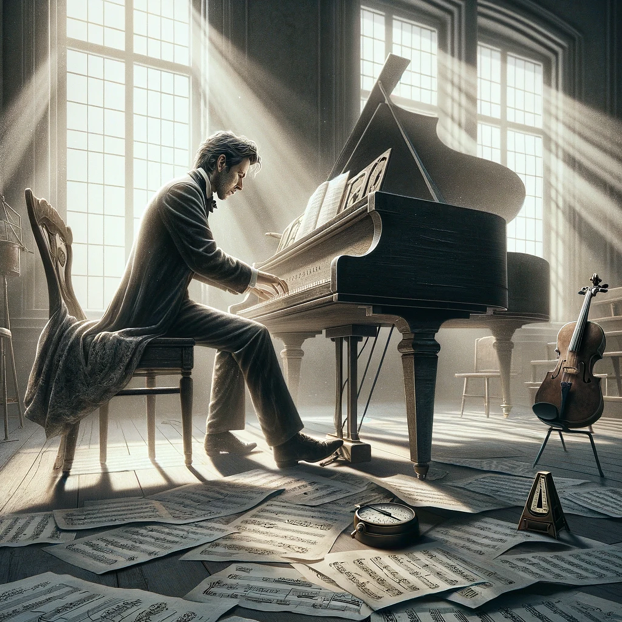 Download Ai Generated, Composer, Music. Royalty-Free Stock Illustration ...