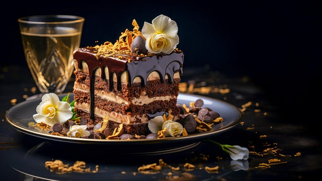 Free ai generated chocolate cake illustration